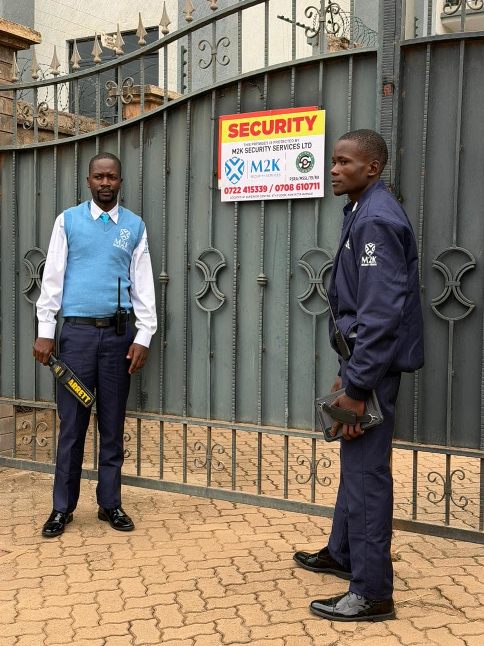 M2K guard on patrol outside a residential estate